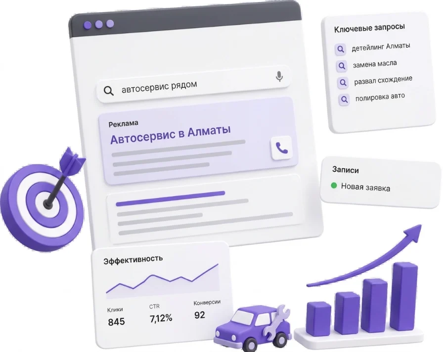 Реклама автосервиса в поиске: ключевые запросы и заявки