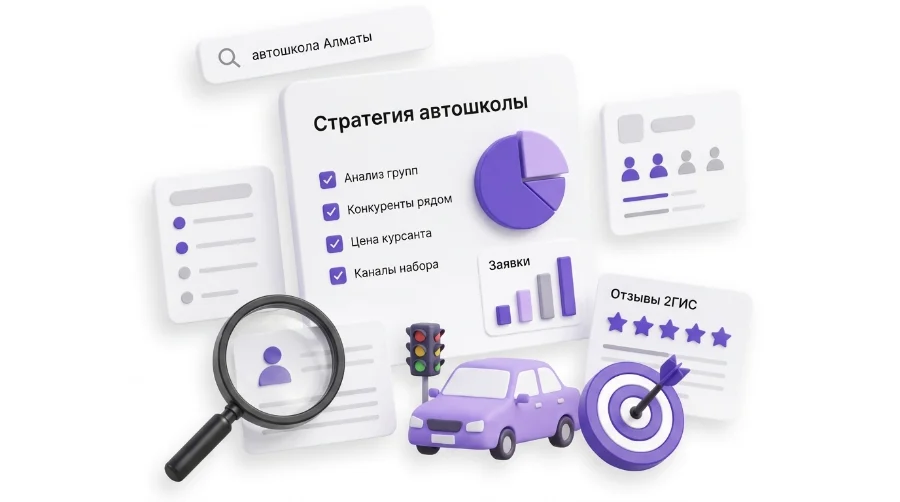Стратегия продвижения автошколы: анализ конкурентов и отзывы 2ГИС