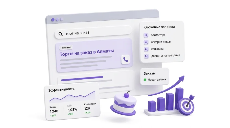 Реклама кондитерской в поиске: ключевые запросы и заявки