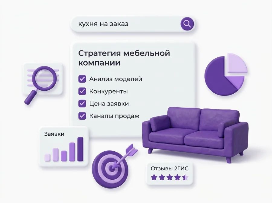 Стратегия продвижения мебельной компании: анализ конкурентов и отзывы 2ГИС